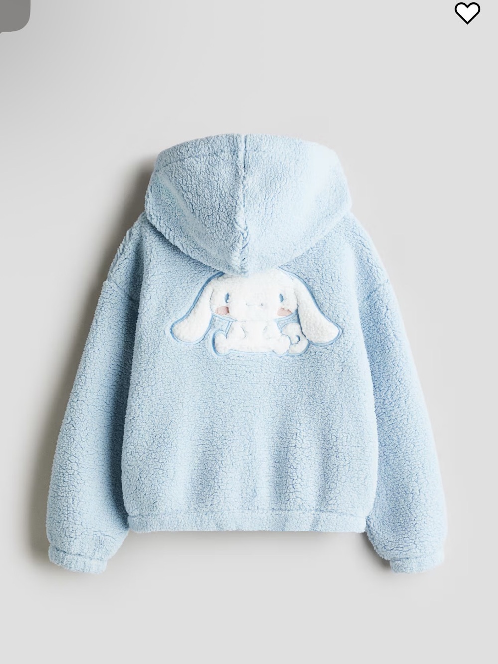 H&M Cinnamon Roll Hooded Teddy Fleece Jacket